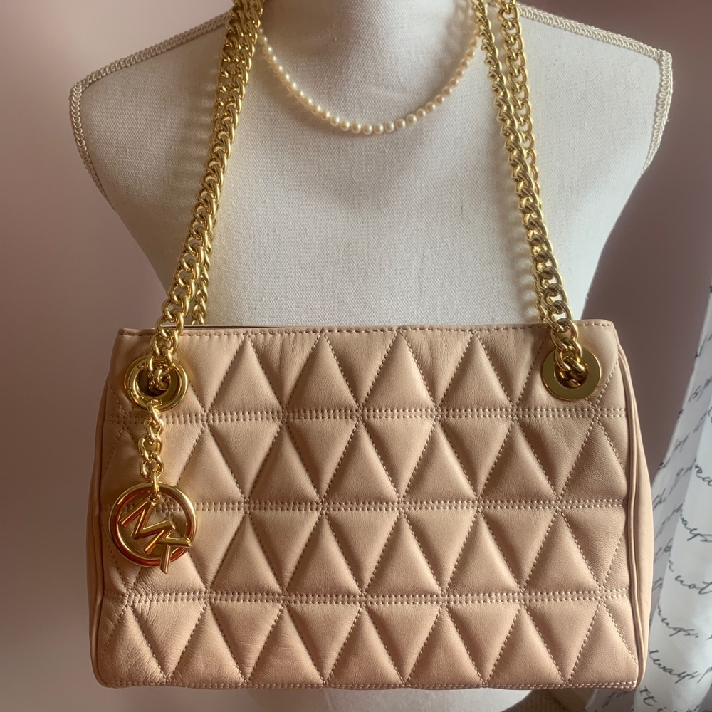 Michael Kors Convertible Leather Soft Quilted Bag